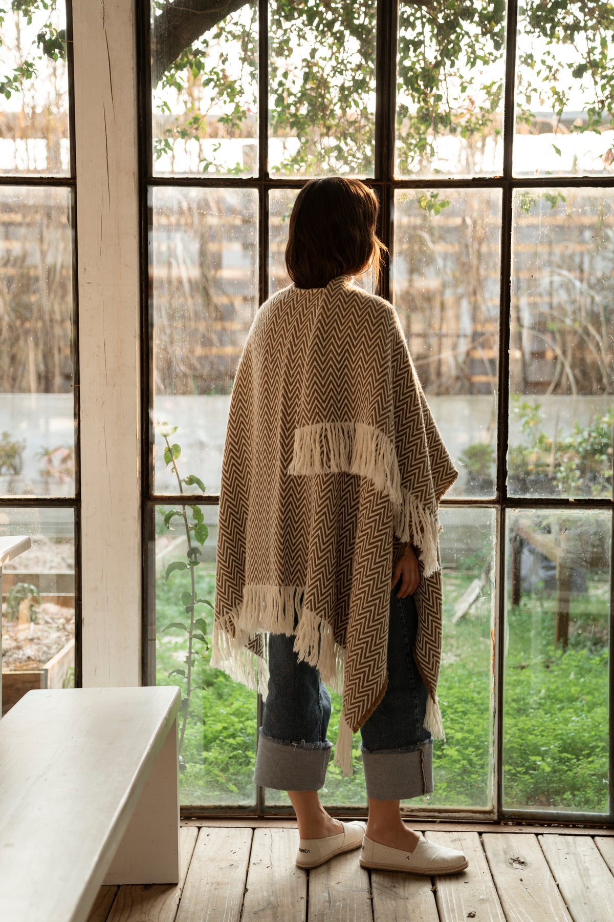BRONCA Unisex Merino Wool Poncho