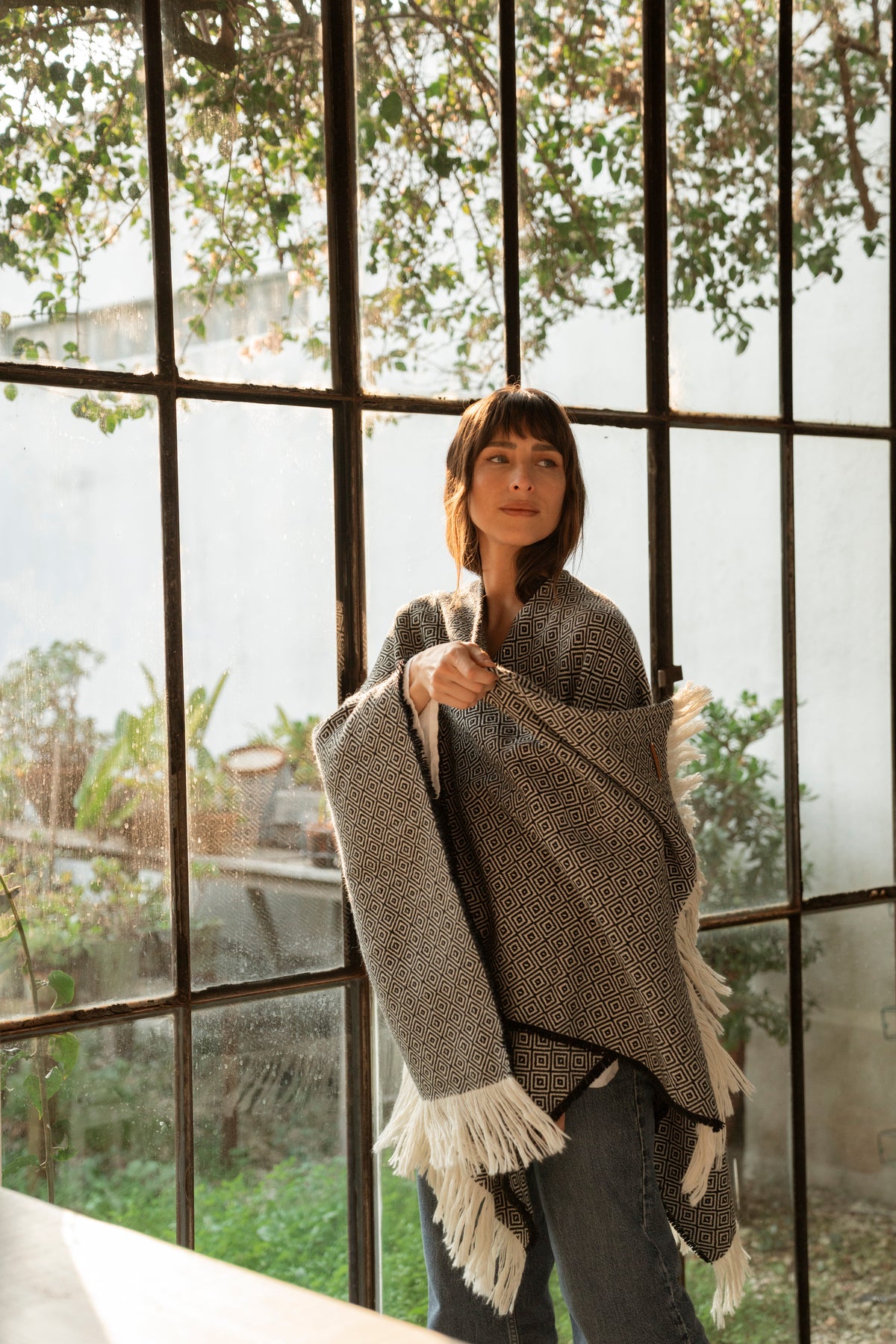 BRONCA Unisex Merino Wool Poncho