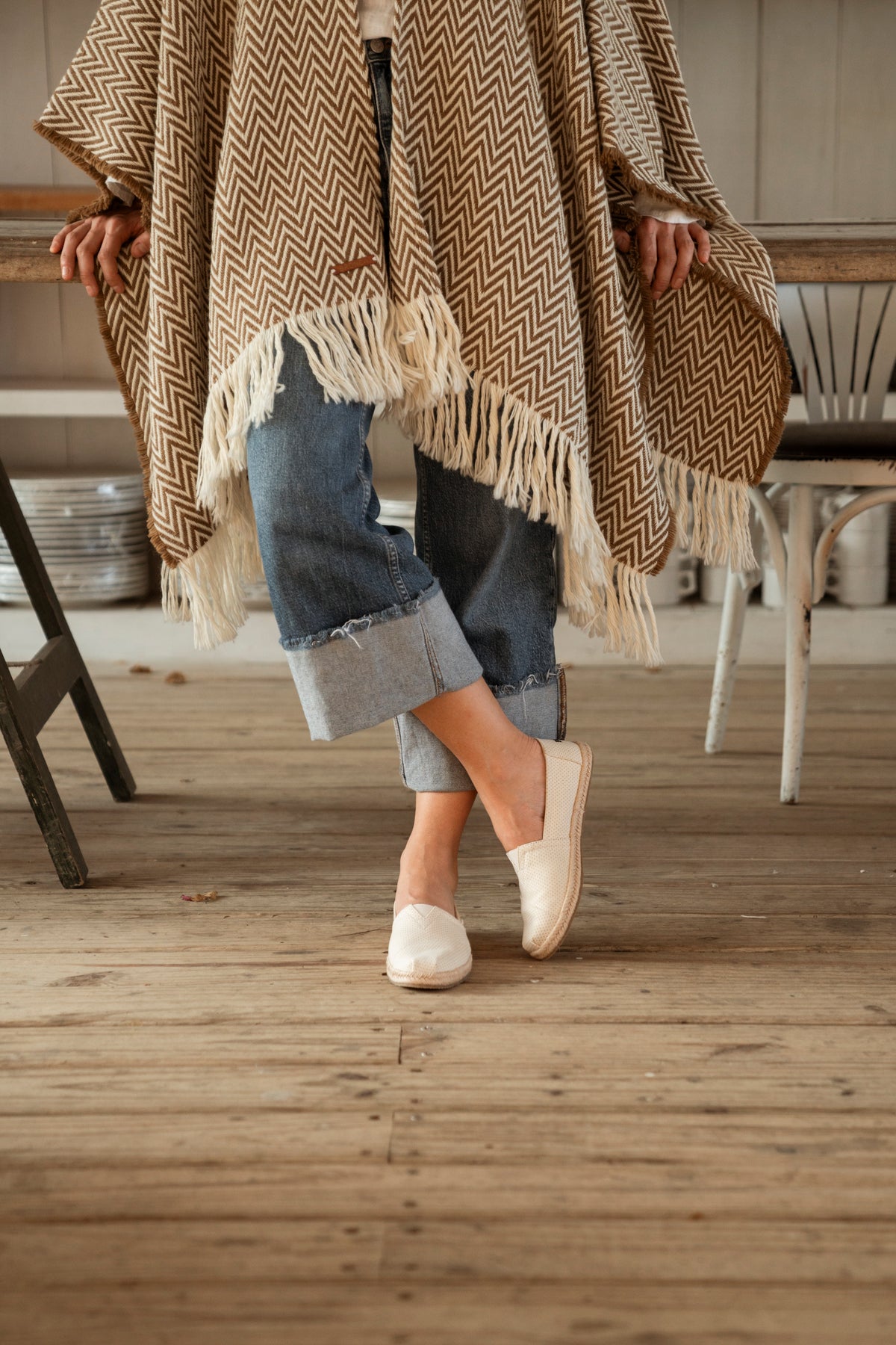 BRONCA Unisex Merino Wool Poncho